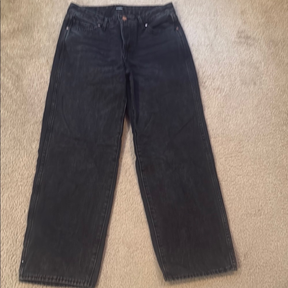 Express Black Wide Leg Flare Jeans
